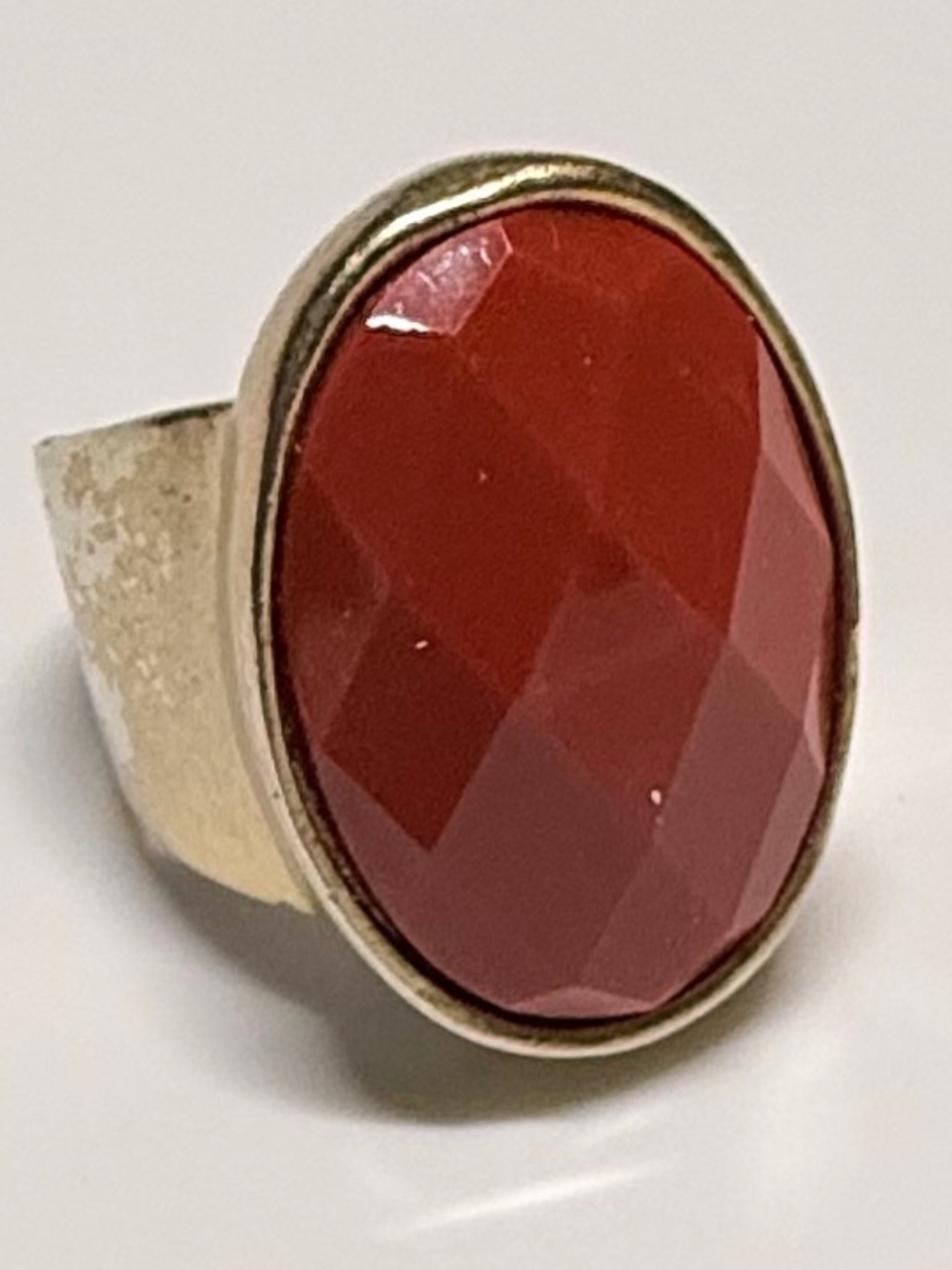 Carnelian Oval Statement Ring